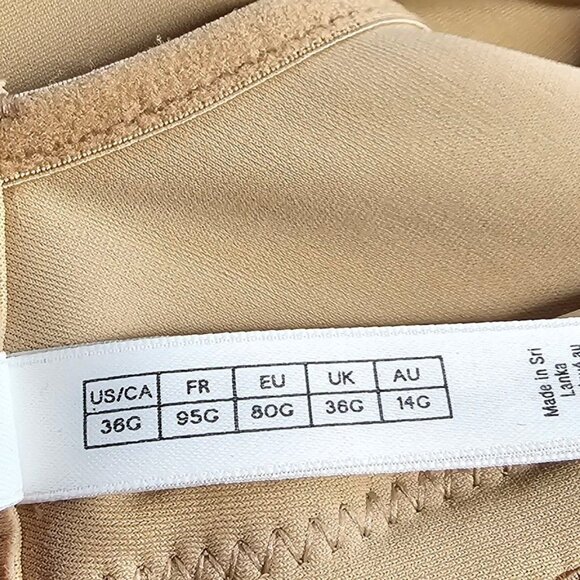 Le Mystere Underwire Lace Bra, Beige, Large Cup, Size 36G - Picture 6 of 6